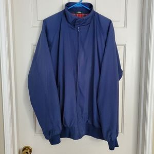 Field & Stream Men's Vintage Full Zip Blue Jacket red plaid lining Large Tall